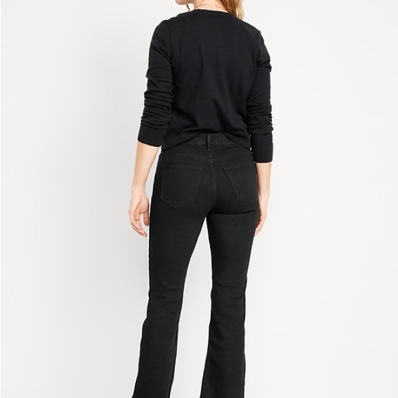 Old Navy Extra High-Rise Flare Jeans – Black Denim Size 12 - Picture 1 of 6